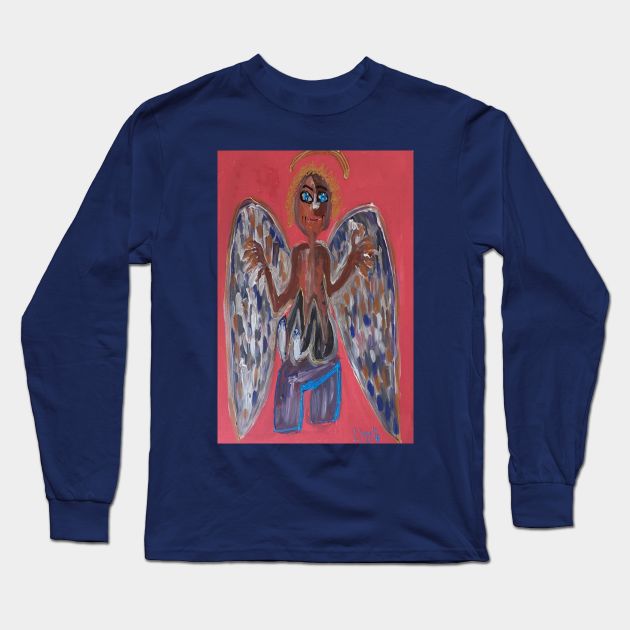 black angel Long Sleeve T-Shirt by therese lyssia